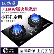 Ouyang Kang 59 small opening gas stove embedded fire double stove 10T natural gas stove timing liquefied gas stove