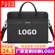 Set Bang Briefcase Custom Printed Logo Hand File Bag Oxford Sails Bag Meeting Casual Business Computer Bag