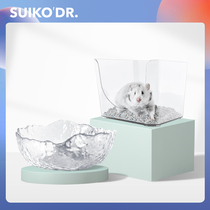 Shed shell hamster toilet bathroom basin transparent large golden silk bear special anti-splash bath bathtub urine sand basin supplies