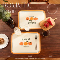 ins fruit silicone dining mat western dining table mat waterproof greaseproof oil insulation dinner plate cushion bowl cushion cup cushion home dining mat