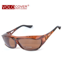 Large Horizons Polarized Sunglasses Set Mirror Driving Fishing Glasses Windproof Sand Protection Against Ultraviolet Rays Can Be Covered With Myopia