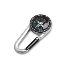 Outdoor mountaineering hiking metal hanging buckle compass multi-function quick-hanging field camping crossing emergency north arrow