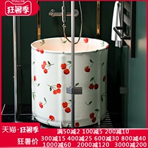 Bath tub Adult folding full body adult household thickened small bathroom Bath tub artifact Bath tub round barrel plastic