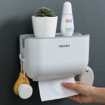Toilet tissue box toilet paper box wall-mounted toilet paper roll holder toilet waterproof paper towel rack