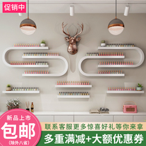 Wrought iron nail display rack U-shaped nail polish rack wall hanging sub-wall display rack U-shaped storage shelf