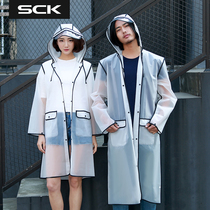 sck yearning for life with the same electric car poncho male tide female adult long full body anti-rain travel raincoat