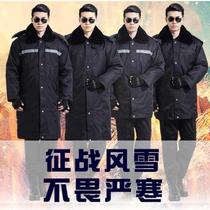 Outdoor military coat winter thick lengthened reflective strip security cotton coat labor protection cotton jacket waterproof cold jacket