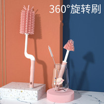 Silicone bottle cleaning brush Baby special pacifier brush straw Shabu-shabu baby bottle brush cleaner set artifact