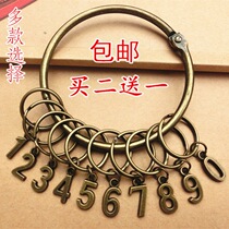 Retro keychain thickened key ring key plate large keychain warehouse hotel landlord key storage