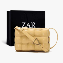 ZARGANZA womens bag Zhao Lusi with top layer cowhide leather leather woven pillow bag crossbody bag shoulder bag