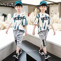Childrens clothes boys summer clothing suit 2022 new Summer CUHK Scout Boy Shot Boy Summer Nets Red Fried Street Clothes