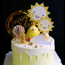Cake decoration cartoon Zodiac chicken baby Prince birthday boy girl scene DIY baking dress