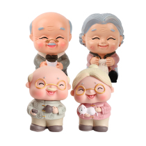 Birthday cake decoration teapot grandpa decoration cat grandma decoration Birthday star Gong Shou Po dessert table dress up