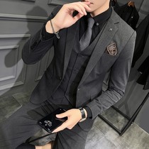 Fugui Bird Business Leisure Suit Set Men Korean Slim Size Groom Wedding Suit Set Formal Tide