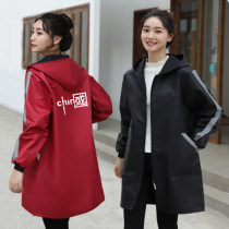 Long sleeve apron home kitchen waterproof coat women winter 2021 New plus velvet padded overalls adult coat