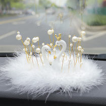 ins cute couple Little Swan car ornaments car accessories car internet red center console decoration supplies