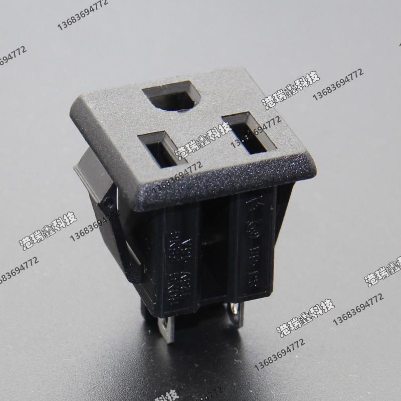 Rongfeng AC socket AC power socket square panel socket 3C/UL certification SS-6B