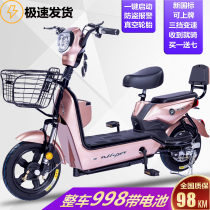 New national standard adult electric bicycle 48v female small mini double pedal motorcycle scooter lithium battery car