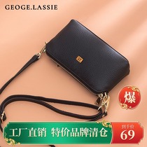 Leather messenger bag women 2021 new middle-aged mother soft leather mother-in-law hand-held shoulder bag womens mini small bag