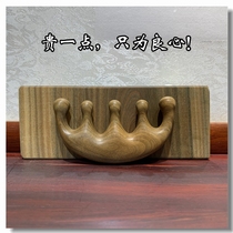 Large and wide teeth head massage comb round head Meridian comb hair treatment green sandalwood natural green sandalwood comb five fingers scraping