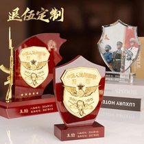 Veterans  souvenirs Veterans send comrades to retire and transfer troops Custom gifts creative souvenir gift box ornaments