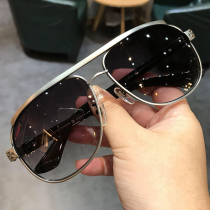 Jane Danke Lauras retro sunglasses male and female fashion sunglasses big face big frame driving sunglasses wave anti-UV rays