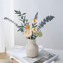 Light luxury dried flower bouquet eucalyptus leaf net red reed real flower ins wind senior home decoration decoration diy decoration