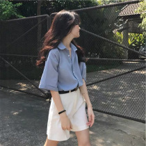 Net red royal sister light cooked wind fashion suit socialite temperament goddess fashion wear shirt with shorts two-piece summer