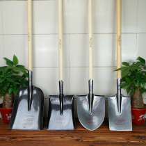 Military Prints Great Iron Shovel Manganese Steel Thickened Iron Shovel Outdoor Dug Tumuli Pine Soil Seed Gardening Tools Agricultural Iron Shovel Wood Handle