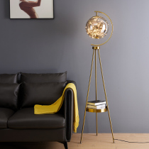Nordic luxury floor lamp living room bedroom bedside creative personality glass ball tripod holder vertical table lamp