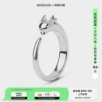 Mouhooland ring Mens trendy brand retro Pokémon niche design Couple ring 925 sterling silver index finger ring