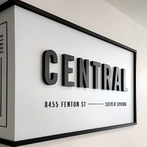 Matte lacquer acrylic sign image Wall logo stereo Billboard pvc crystal door head customized