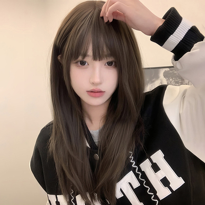 taobao agent Wig, straight hair, lifelike helmet, natural look, bright catchy style