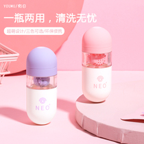 NEO Contact Lens Cleaner Contact Lens Case Manual Cleaner Contact Lens Case Companion with Suction Stick