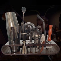 Shisheng 304 stainless steel shaker with storage rack Boston shaker set Bar household shaker tools