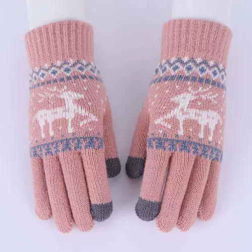 Демисезонные флисовые удерживающие тепло милые перчатки, в корейском стиле