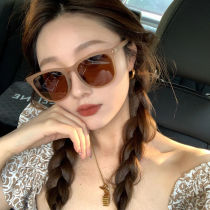 Charlower Folding Sunglasses Woman 2022 New Polarized Tea Color anti-UV GM High Sensation Ins Tide Sunglasses