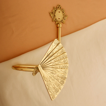 American curtain decoration brass hook fan wings Vintage Gold art Nordic original design Light luxury wall hook