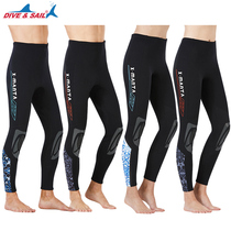 DIVESAIL split 1 5-3mm thick warm diving trousers men's and women's snorkeling sailboat surfing winter swimming shorts