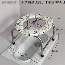 Folding toilet chair elderly disabled patient pregnant woman moon mobile toilet squat chair home simple toilet stool
