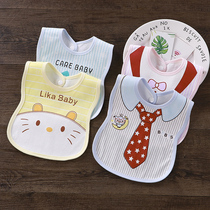 Saliva towel Baby cotton saliva bib Waterproof bib Newborn baby infant U-shaped eating bib supplies