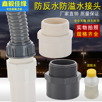 Kitchen sink sewer pipe deodorant joint anti-overflow water leakage accessories double groove connecting pipe 50 drain pipe anti-anti-water