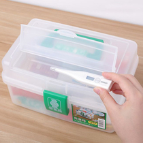 Japans Alice IRIS family small medicine box storage box household small small portable plastic thickened medicine box