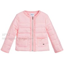 D001 Soft and comfortable Western spotted tooth may * * Maiyou girls autumn and winter lightweight cotton coat 2-9 years old