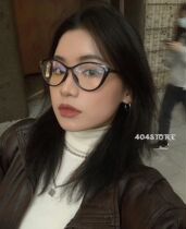 TR90 ultra-light retro thin-sided cat-eye frame with small face and flat glasses myopia frame can be equipped with comfortable and cool degrees