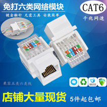 No six types of Gigabit network module cat6 ground plug-in network cable socket AMP RJ45 Computer Information Module