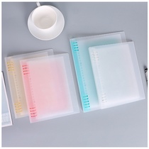 (Same model) three jin fat meat roll video with light color plastic loose leaf notebook gift sticker