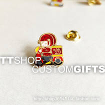McDonalds McNuggets Delivery Rider Order Gold Plated Glitter Badge Medal Brooch Medal - Metal pins