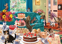 Spot Gibsons Little cat Lower afternoon tea 1000 slices of imported puzzle puzzle toy