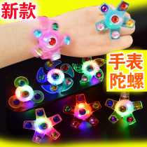 2021 night market luminous small toys creative new finger tip gyro rotating childrens ring bracelet stall supply